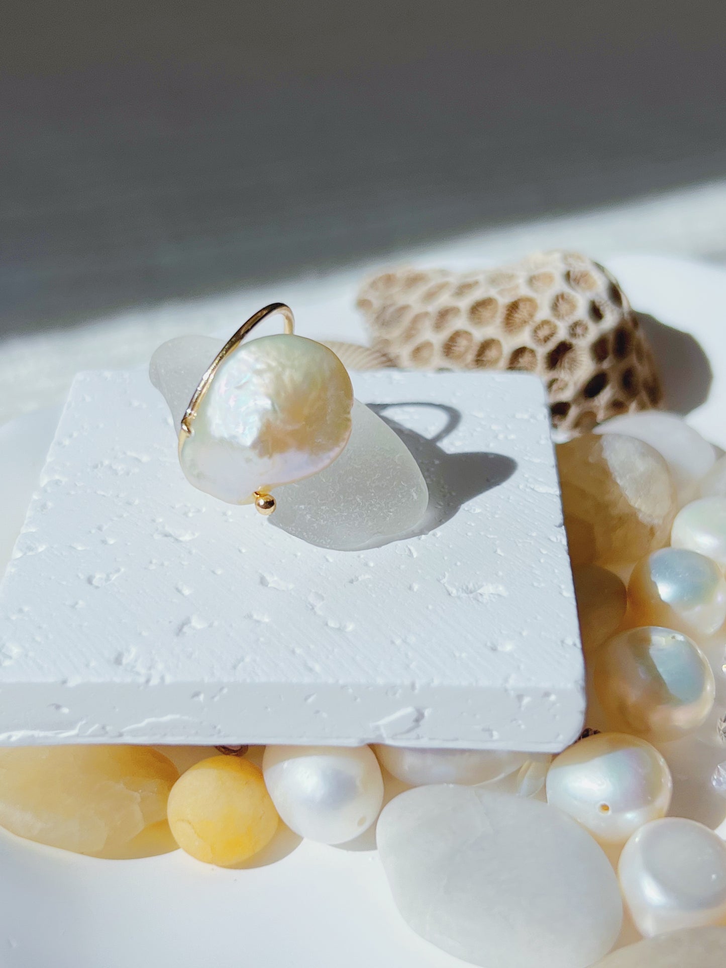 Pearl Pearl! -  Adjustable Baroque Pearl Ring