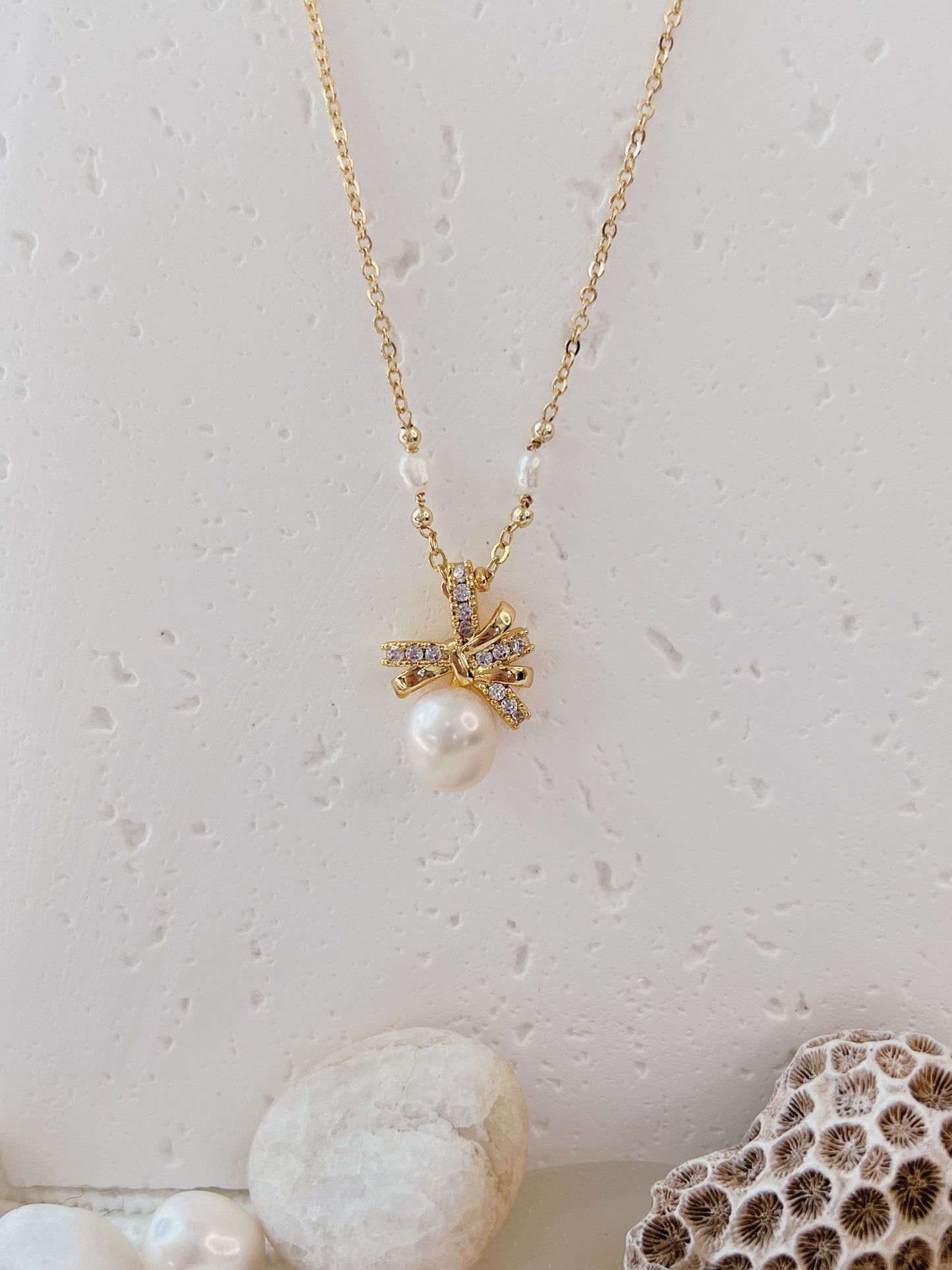 Pearl Pearl! -  Pearl of the Storm Zircon Long Pearl Necklace