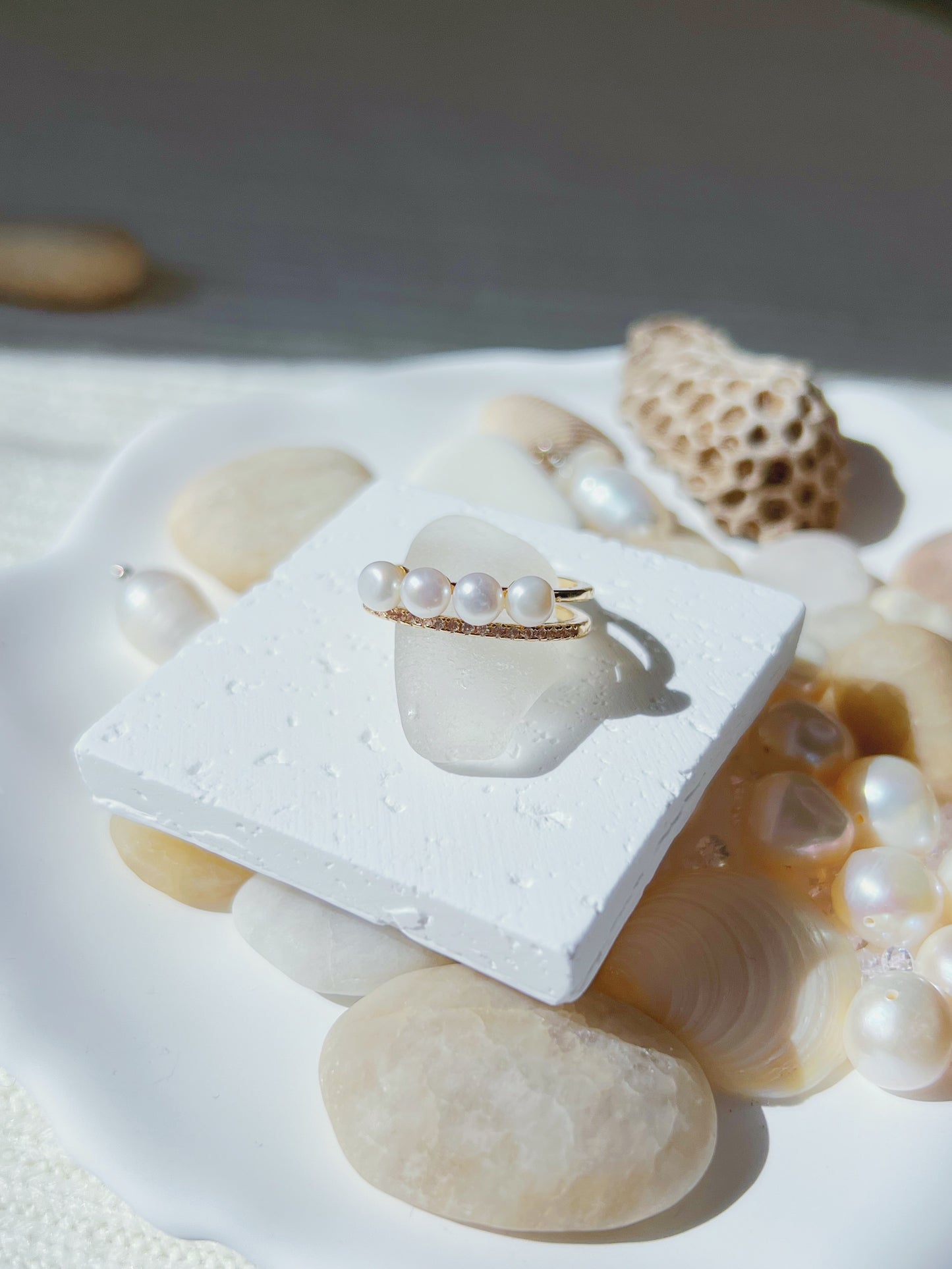 Pearl Pearl! -  Adjustable Stacking Pearl Ring