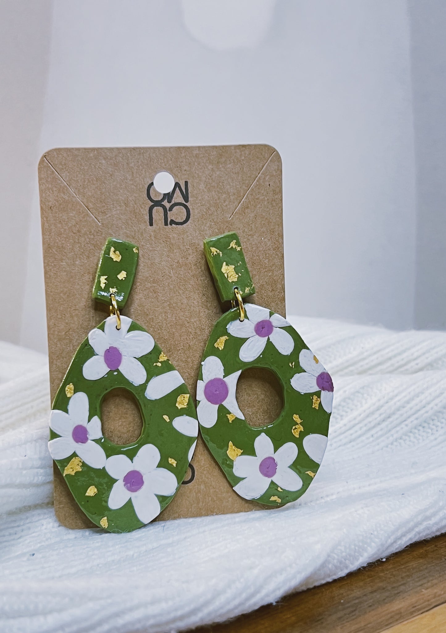 Sorrento Lemon -  Green Irregular shapes Earrings