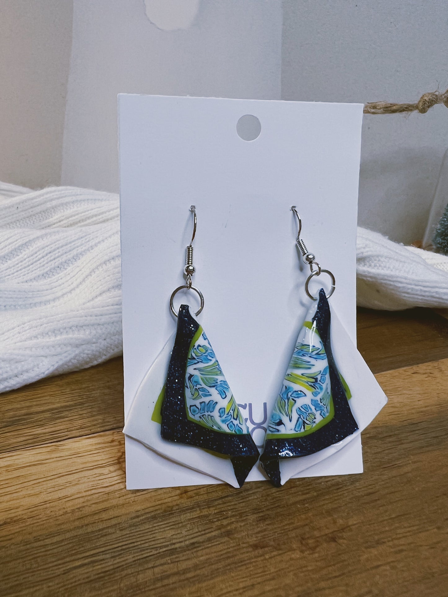 Sorrento Lemon- Folding Scarf Earrings