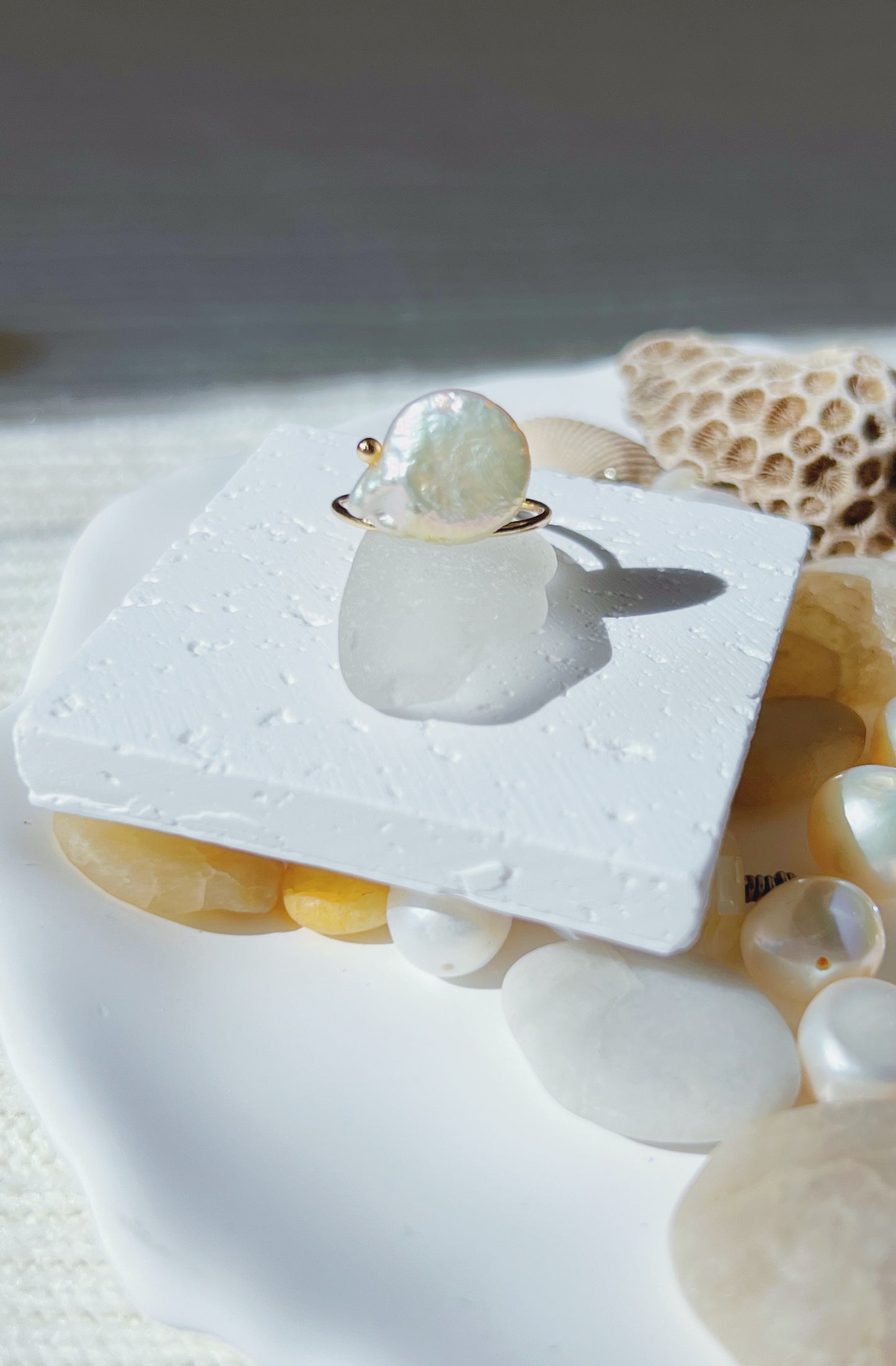 Pearl Pearl! -  Adjustable Baroque Pearl Ring