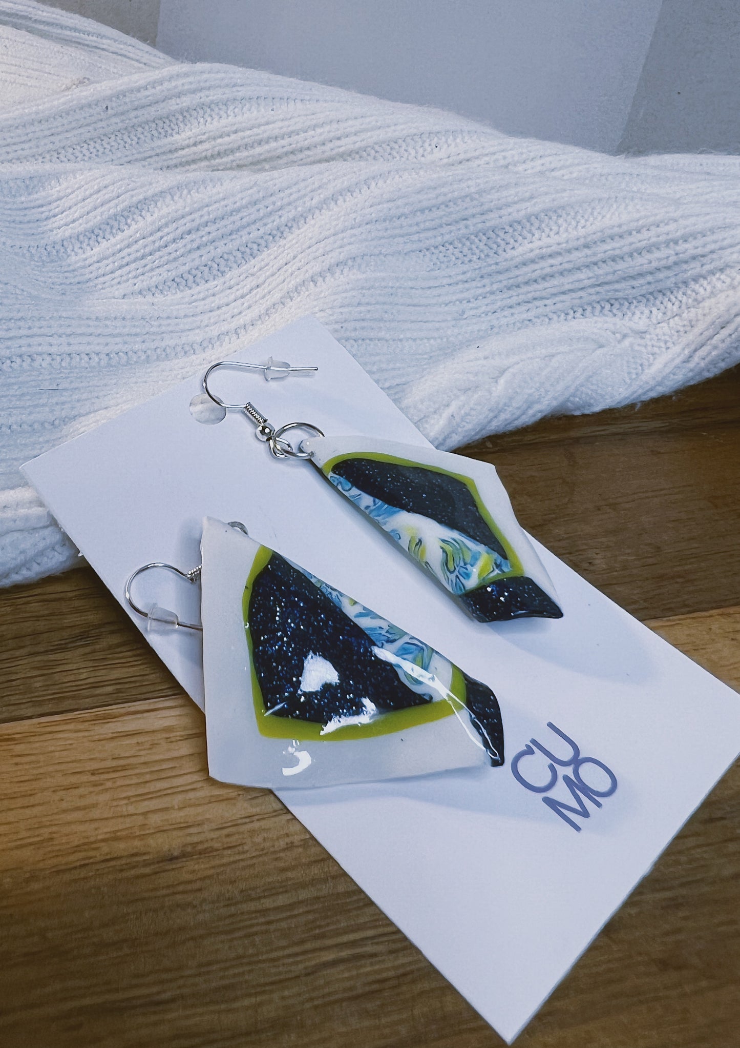 Sorrento Lemon- Folding Scarf Earrings