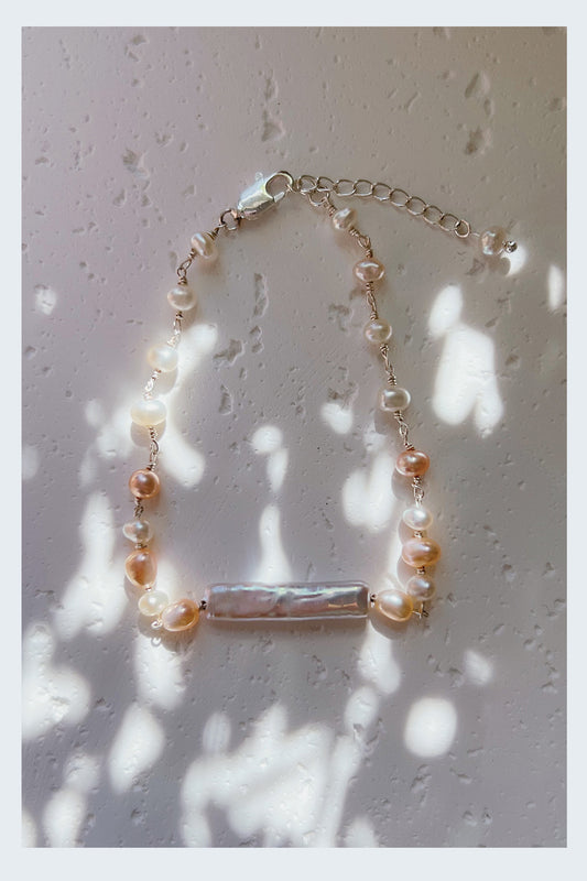 Pearl Pearl! -  Plus Bright Kashi and Stick Pearl Bracelet