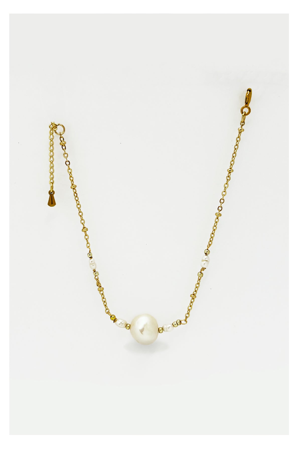 Pearl Pearl! -  Big Pearl 14K Gold Plated Bracelet