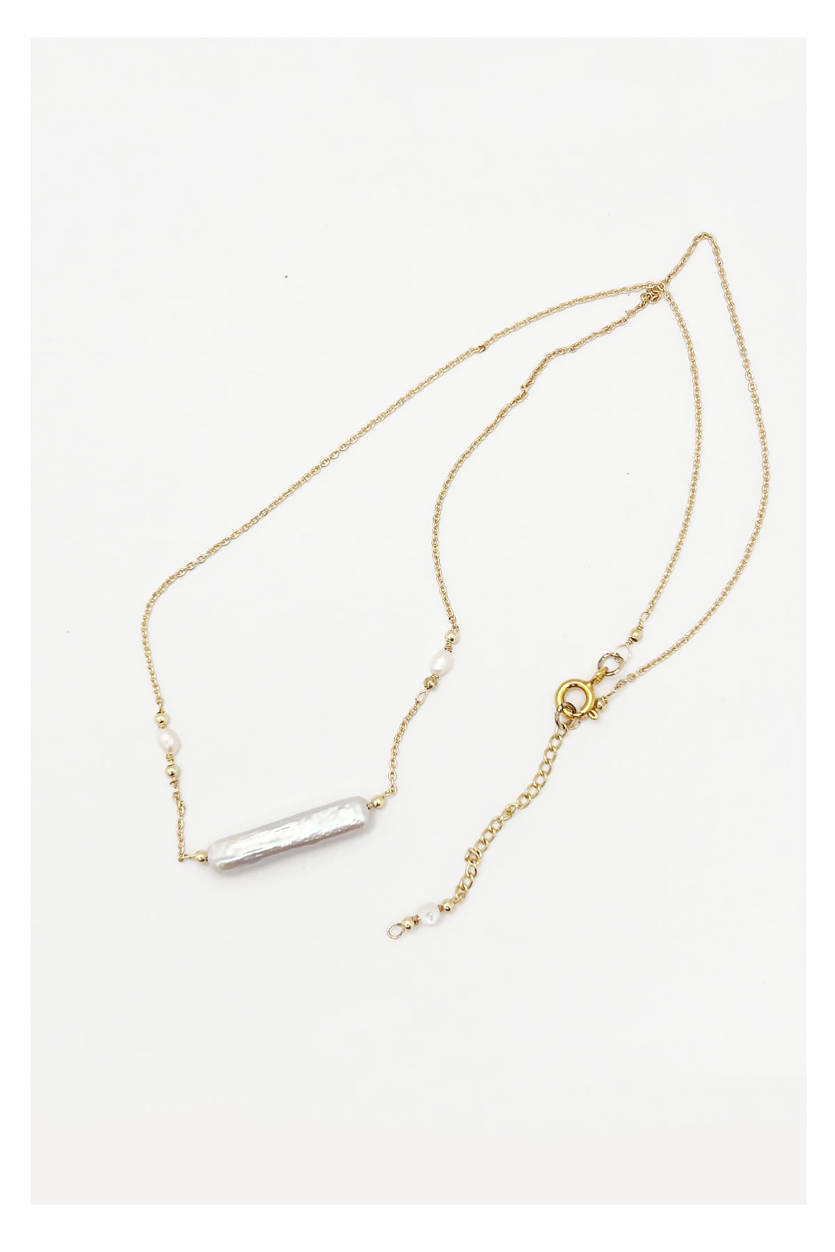 Pearl Pearl! - Simple Stick Pearl Short Necklace