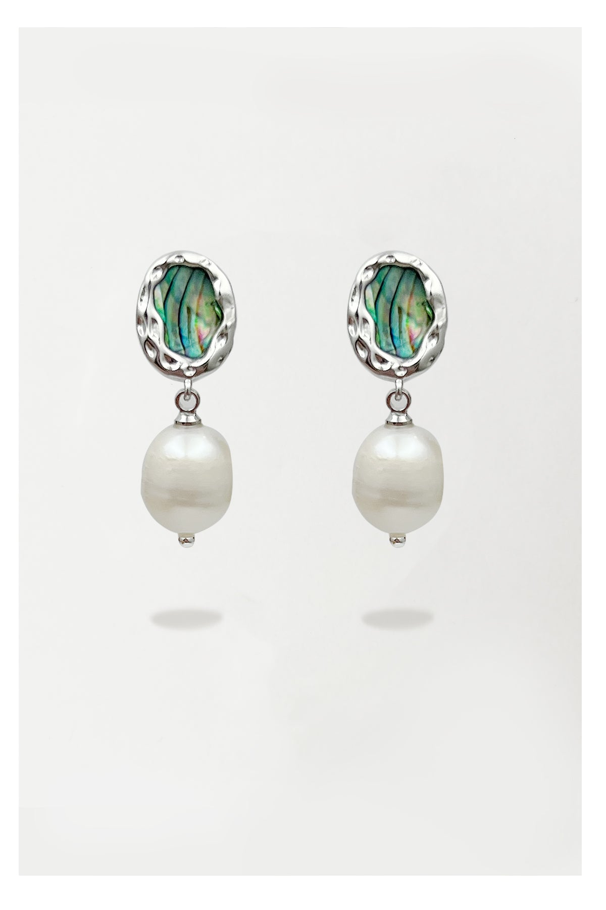 Pearl Pearl! -  Baroque Drop Pearl Earrings with Mother of Pearl