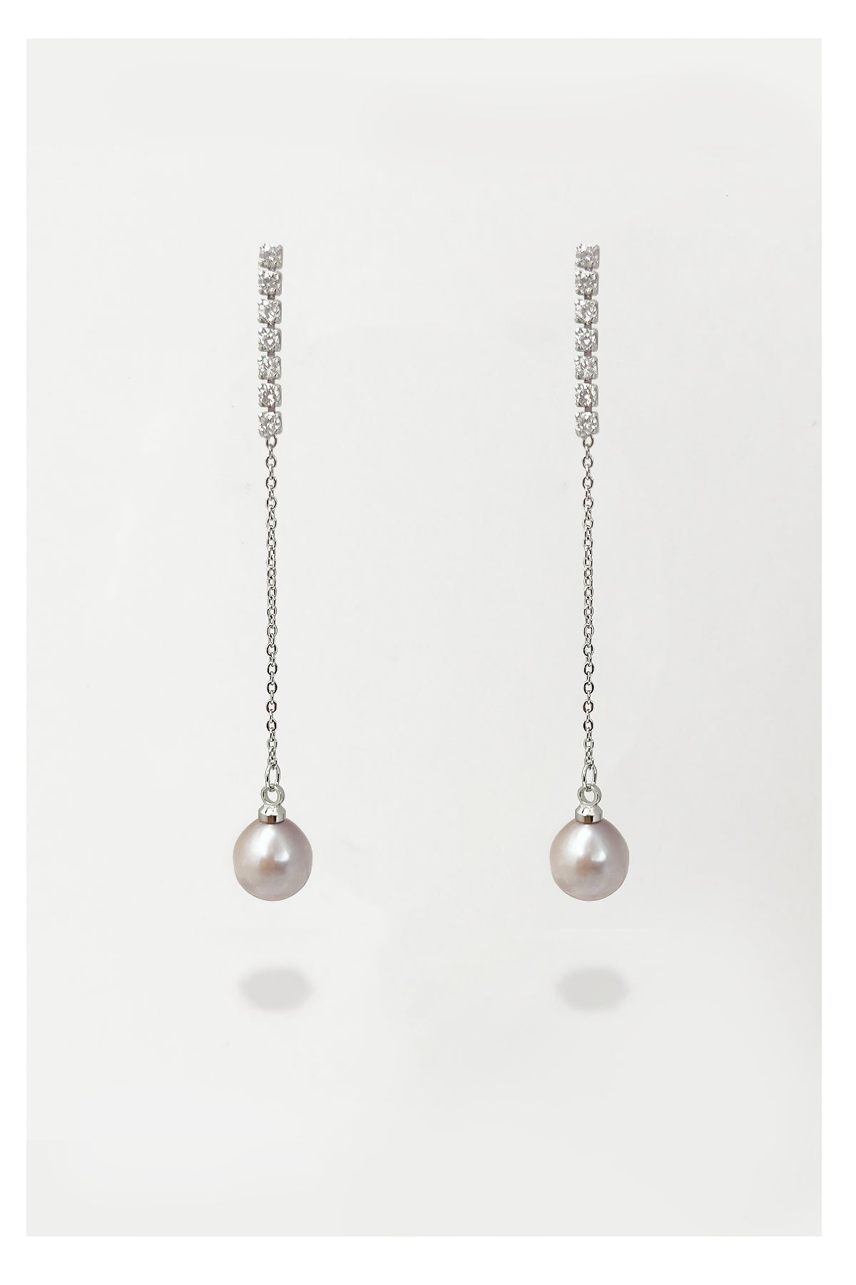 Pearl Pearl! -Gold/Silver Pearl Slim Drop Earrings