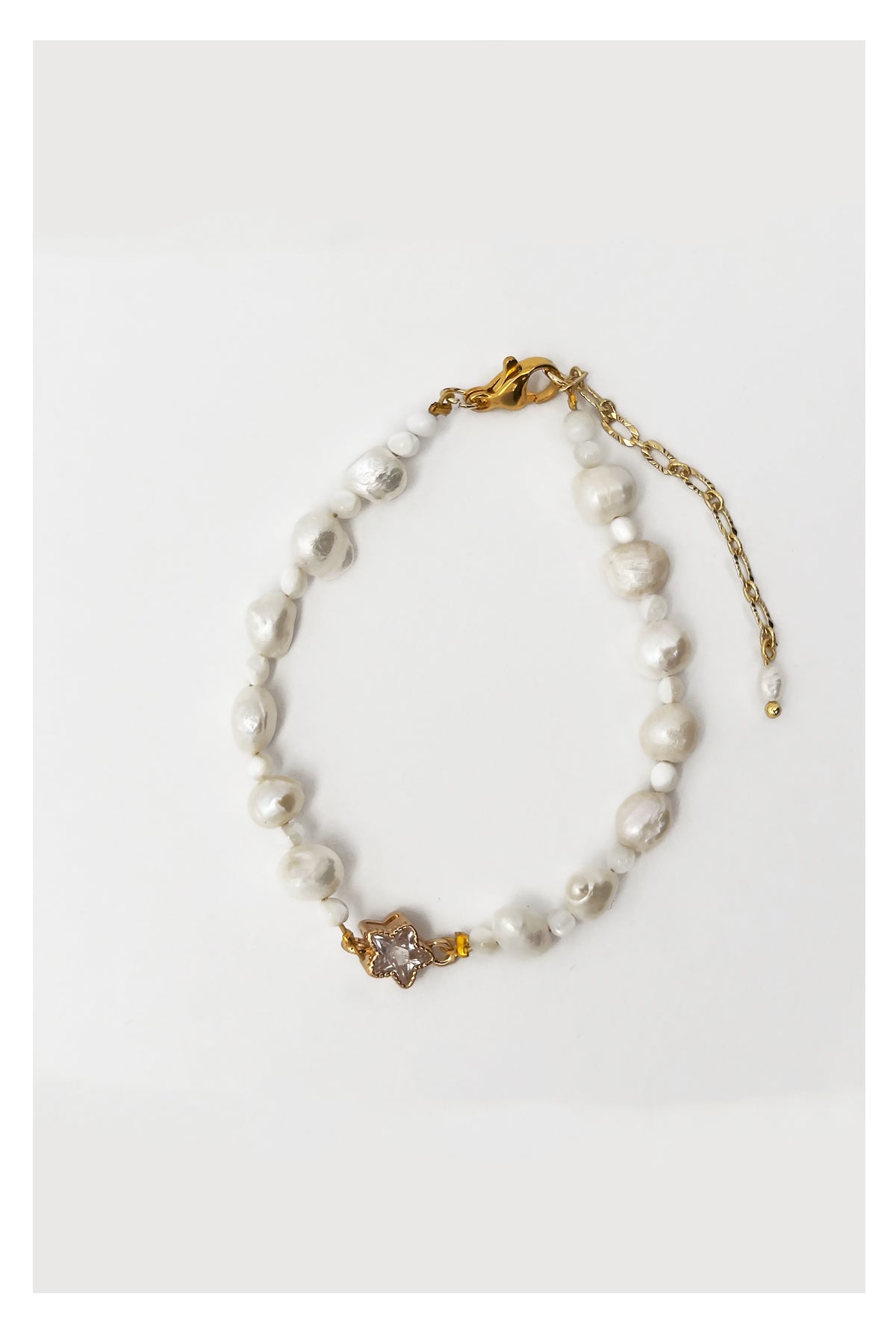 Pearl Pearl! - Zircon Star with Pearl Bracelet