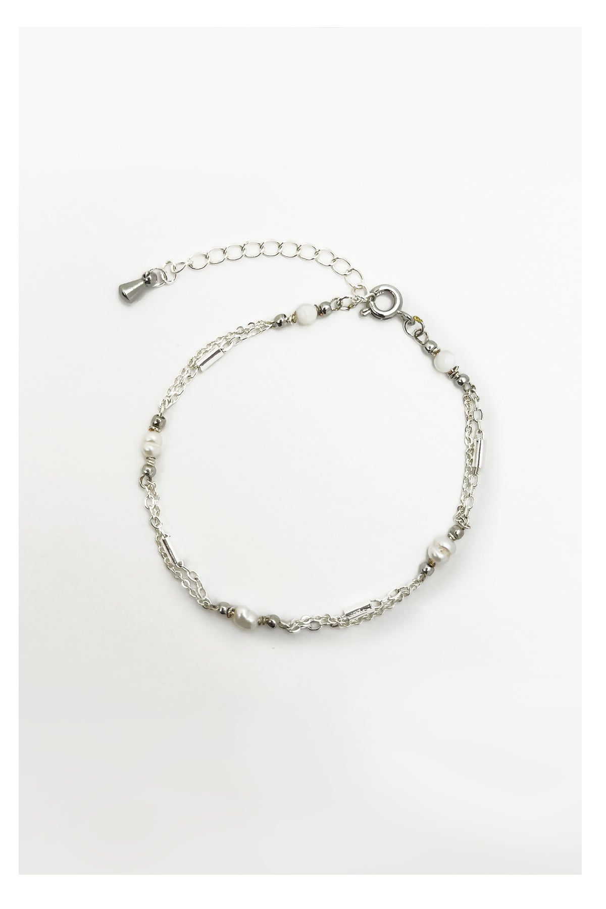 Pearl Pearl! -  Simple Keshi Pearl Silver Bracelet