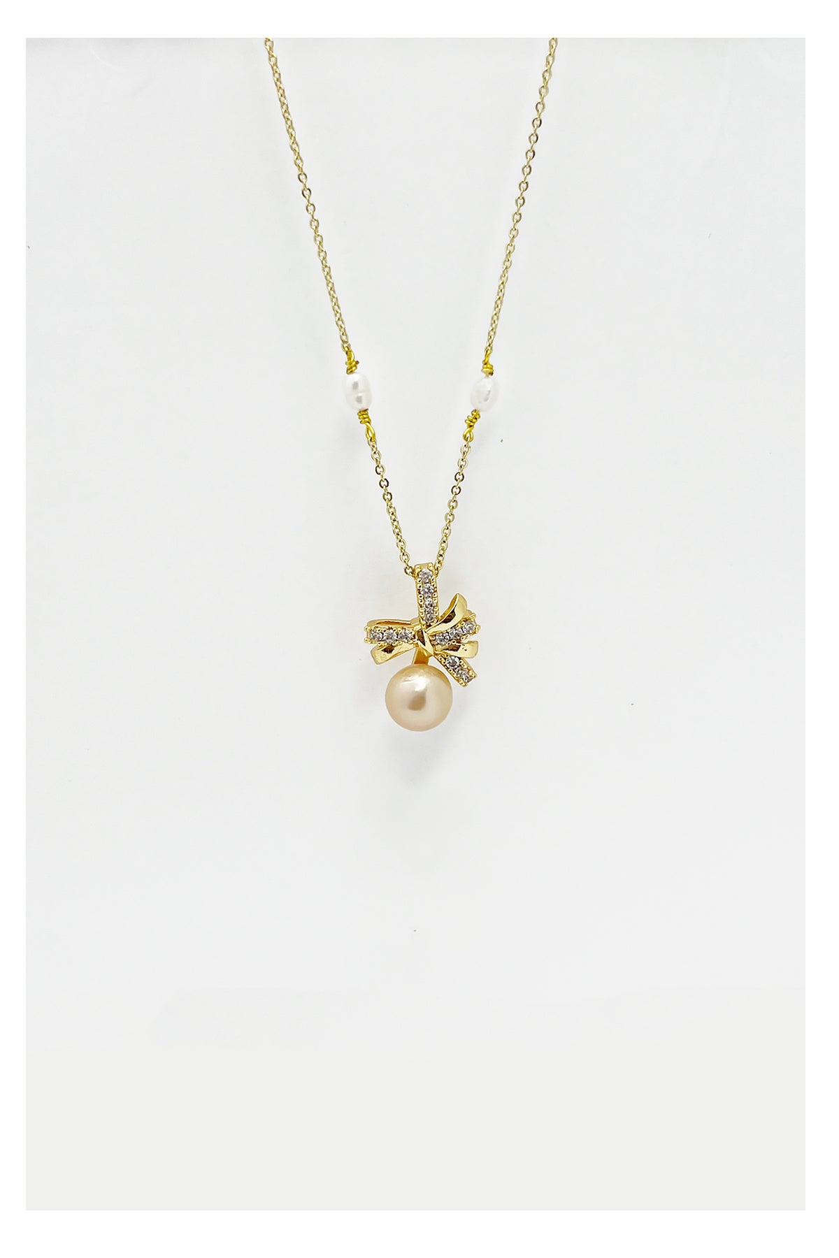 Pearl Pearl! -    Pearl of the Storm Short Necklace (Brown Pink Pearl)